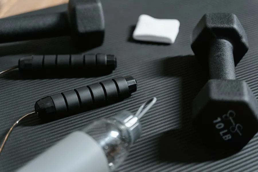 Dumbbells and fitness equipment